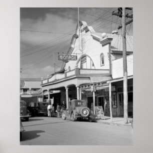 Poster Monroe Cafe, Key West, anos 30