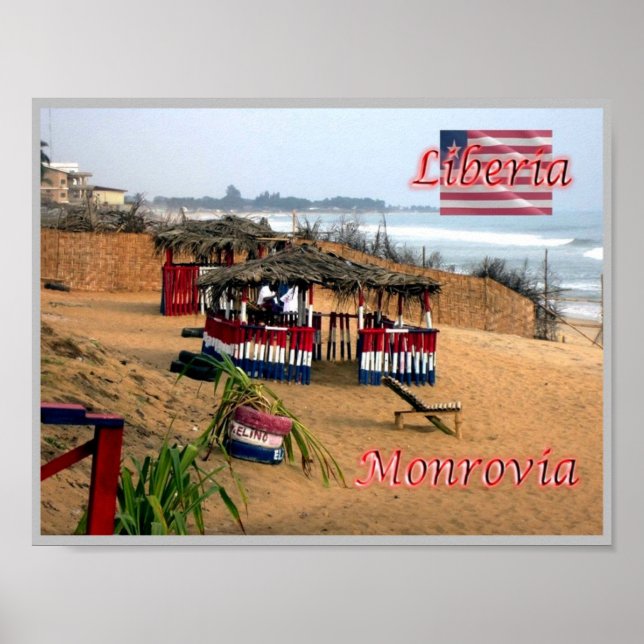Poster Monróvia - Libéria - Panorama - (Frente)