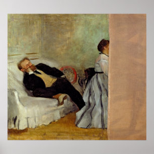 Póster Monsieur de Edgar Degas   e senhora Edouard Manet