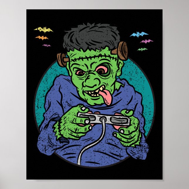 Poster Monster Halloween Costume Jogos Contro (Frente)