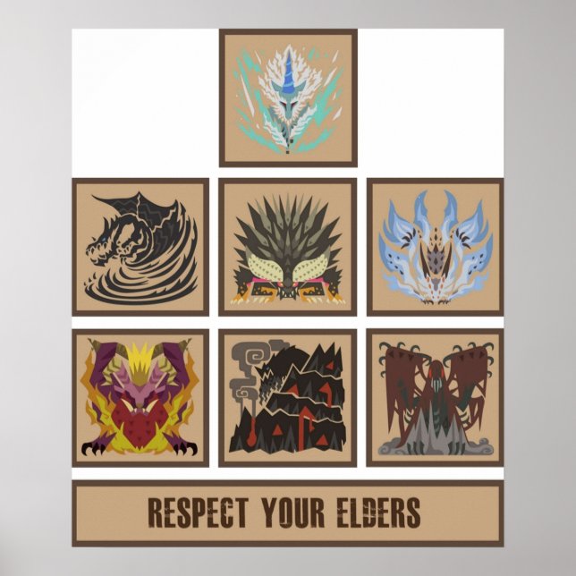 Poster Monster Hunter World Elder Dragon (Frente)