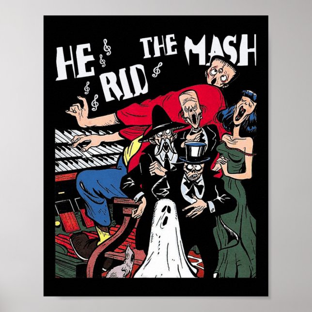 Poster Monster Mash Halloween Ghoul Ghost (Frente)