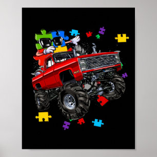Poster Monster Truck Autism Quebra-cabeça de Consciencial