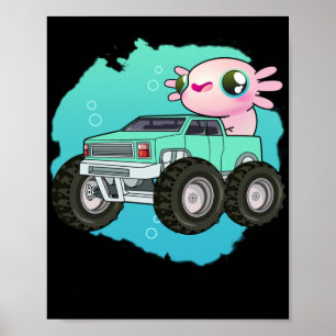 Poster Monster Truck Axolotl