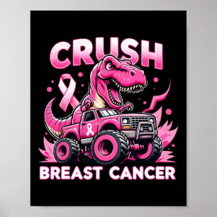 Poster Monster Truck Crush Apoio ao cancer de mama Squad