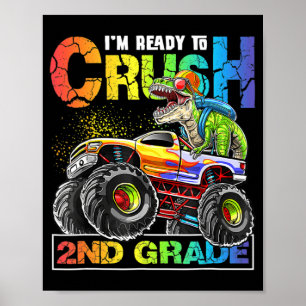 Poster Monster Truck Crush segundo Grau Dinossauro Novame