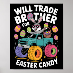 Poster Monster Truck Cute Bunny Vai Trocar Irmão Pela Ea