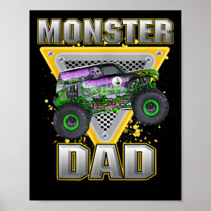 Poster Monster Truck Monster Pai Monster Truck É Meu Cami