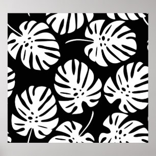 Poster Monstera Colorido Deixa Abstrato Floral