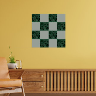 Poster Monstera deixa padrão verificado