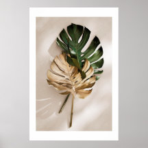 POSTER MONSTERA NO1 Dourado