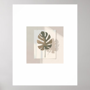 Poster Monstera Wall Art Minimalista - Corpo de Leaf Trop