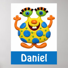 Póster Monstro Amarelo Detectado