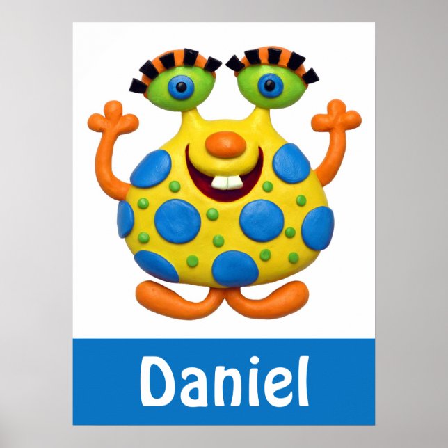 Póster Monstro Amarelo Detectado (Frente)