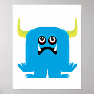 Póster monstro azul pateta