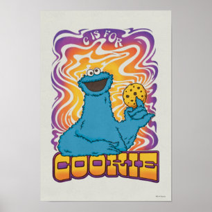 Poster Monstro das Bolachas Psicodélico
