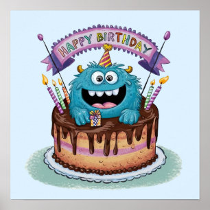 Poster Monstro de Aniversário