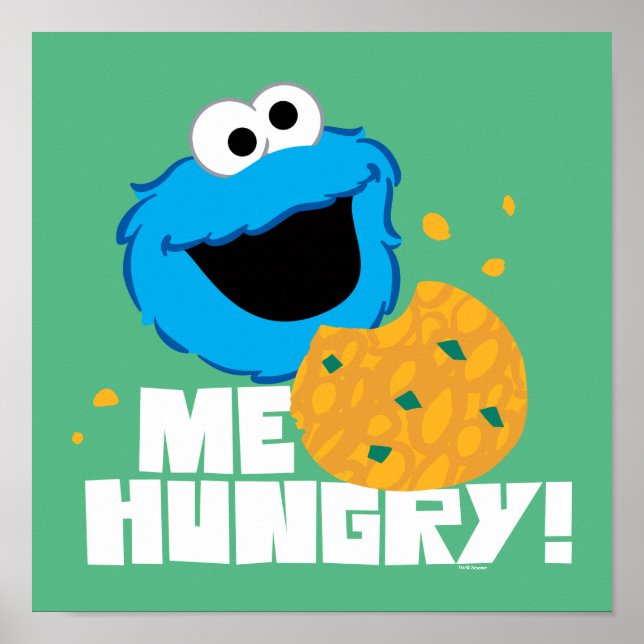 Poster Monstro de cookies | Eu Com Fome! (Frente)