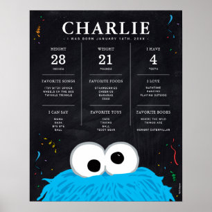 Poster Monstro de cookies   Marco primeiro aniversario