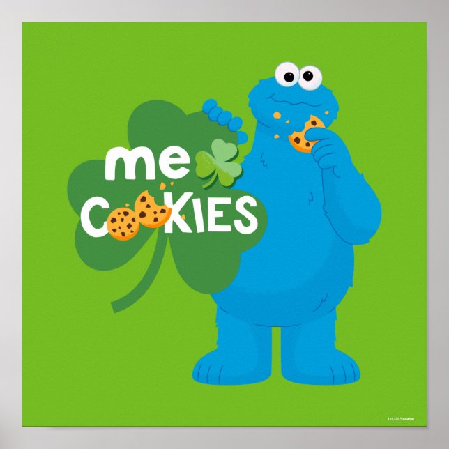 Poster Monstro de cookies | Shamrock Love (Frente)