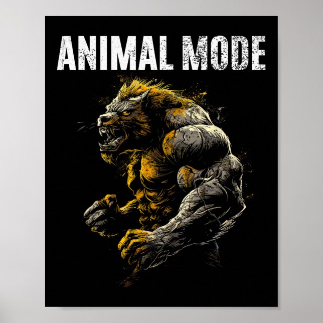 Poster Monstro de criação de bases de cálculo de Gym Work (Frente)