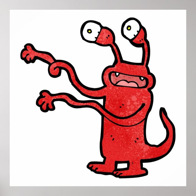 Poster monstro de desenhos (Frente)