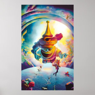 Poster Monstro de Festas de Ano Novo