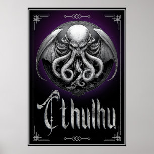 Poster Monstro de horror do Halloween de Cthulhu