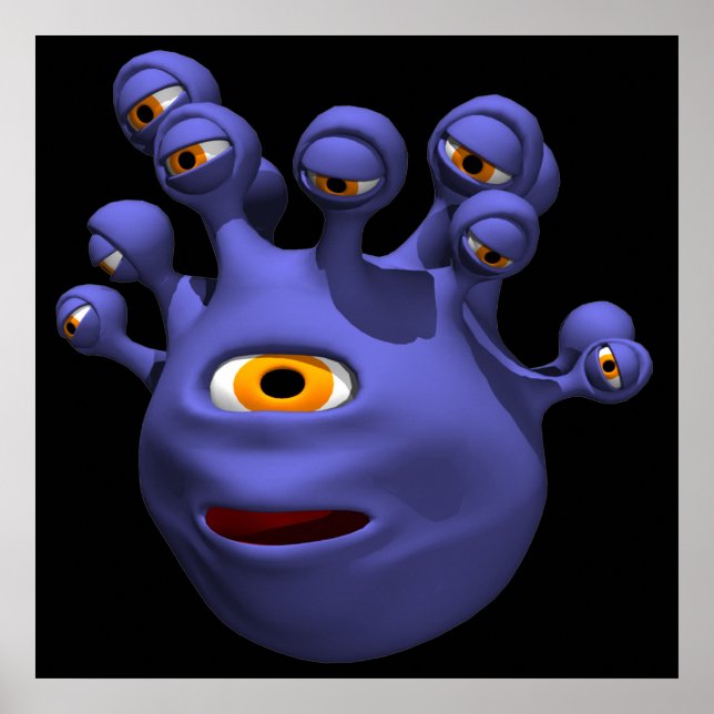 Poster Monstro de Olhos (Frente)