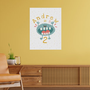 Poster Monstro de Teal Cute Personalizável