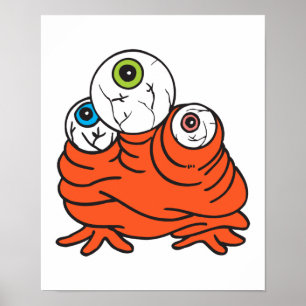 Poster monstro de três olhos