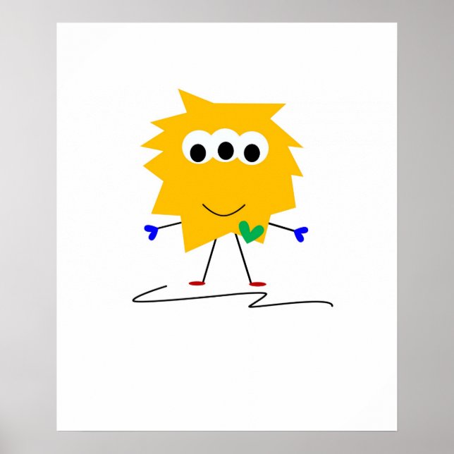 Poster Monstro do Felpudo Amarelo (Frente)