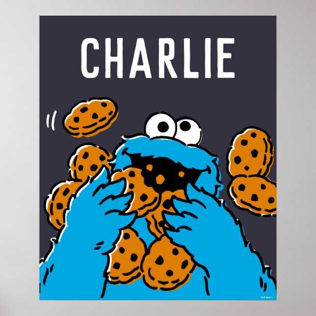 Poster Monstro dos Biscoitos Comendo Todos os Biscoitos (Frente)