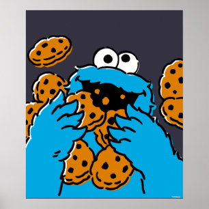 Poster Monstro dos Biscoitos Comendo Todos os Biscoitos