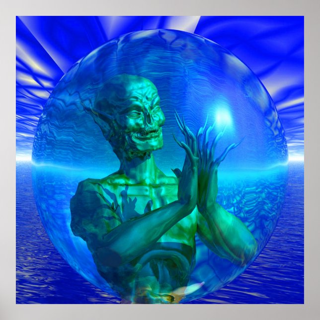 Poster Monstro em uma bolha (Frente)