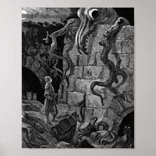 Poster Monstro Gnarled Por Gustave Dore