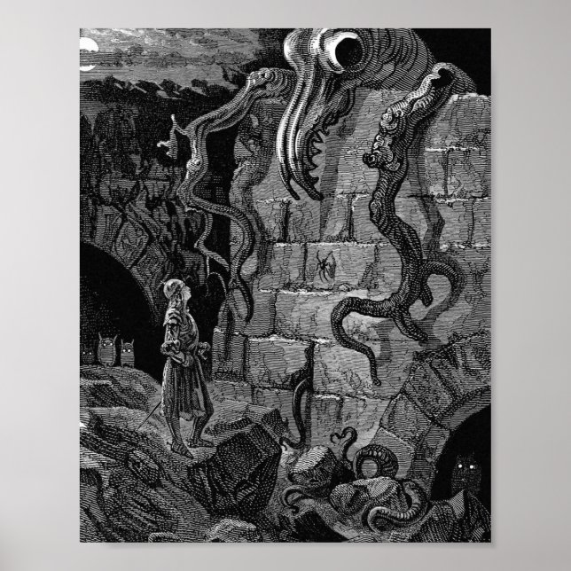 Poster Monstro Gnarled Por Gustave Dore (Frente)