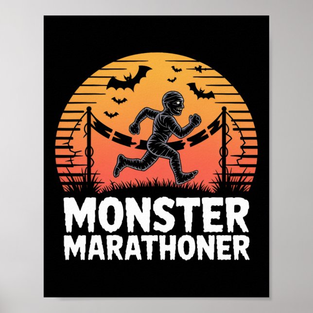 Poster Monstro Maratonista Halloween Mummy Runner (Frente)