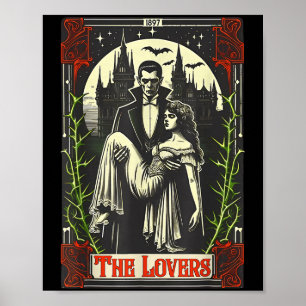 Poster Monstro Vamre Drácula e Noiva Os Amantes Cartas Ta