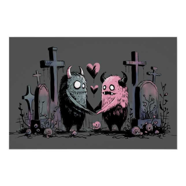 Póster Monstros apaixonados (Frente)