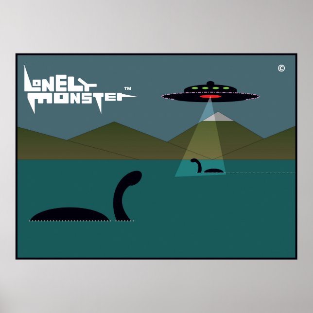 Póster Monstros de solitário e OVNI (Frente)