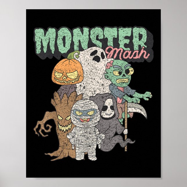 Poster Monstros Engraçados e Divertidos Mash Filmes de Te (Frente)