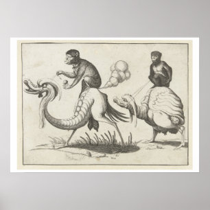Poster "Monstros Ridden por Apes" de Arent van Bolten