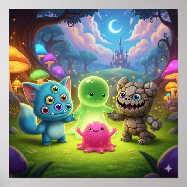 Poster Monstros Whimsic Baby (Frente)