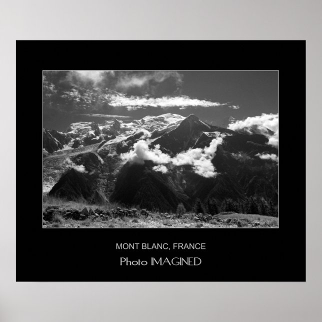 PÓSTER MONT BLANC, CHAMONIX, FRANÇA (Frente)