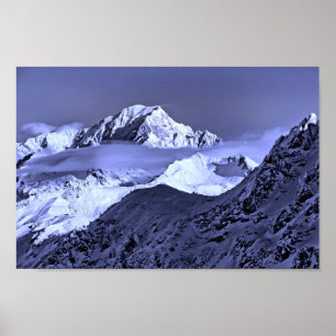 Poster Mont Blanc Les Arcs French Alps França