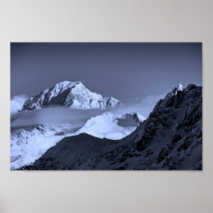 Poster Mont Blanc Les Arcs French Alps França
