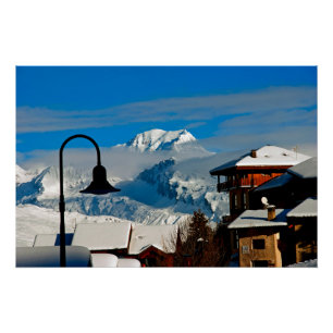 Póster Mont Blanc Peisey Vallandry Alpes Franceses França