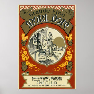 Póster Mont Dore Wine LabelEurope