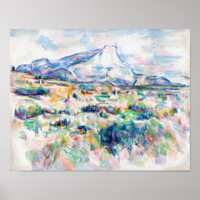 Poster Mont Sainte-Victoire, Paul Cezanne (Frente)